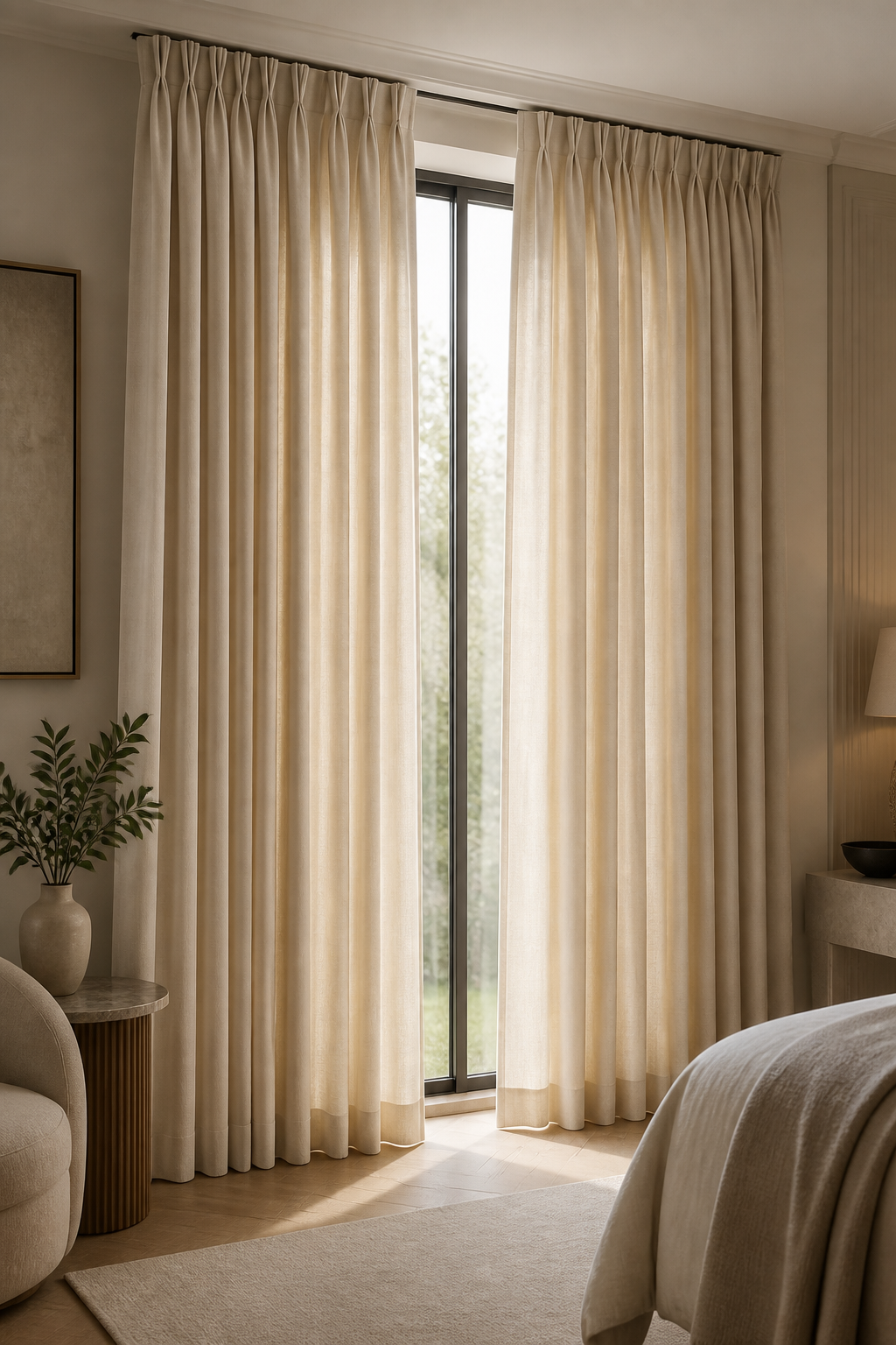 Pinch pleat curtains